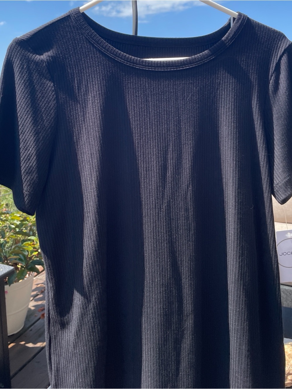 Jockey Black Ribbed Short Sleeve Crewneck Tee
